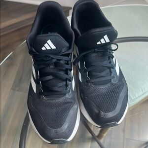 Adidas Men's Black and White Athletic Shoes